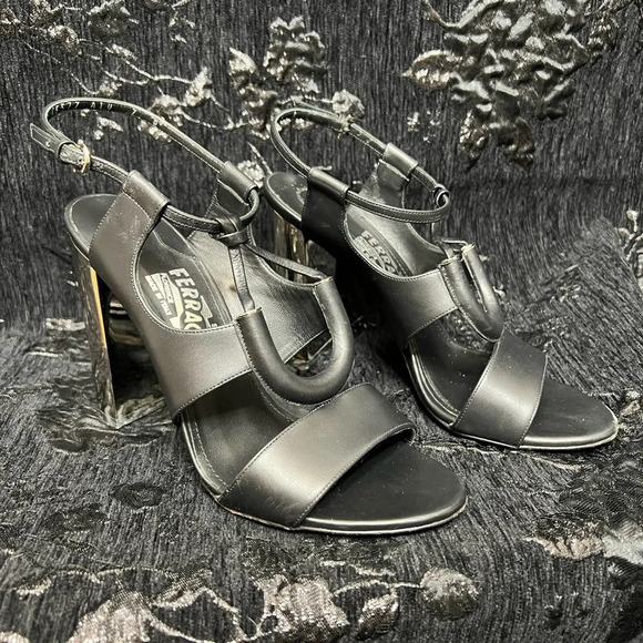 Salvatore Ferragamo ‘Galilea’ Black Sandals, Size US 7 - Picture 3 of 12